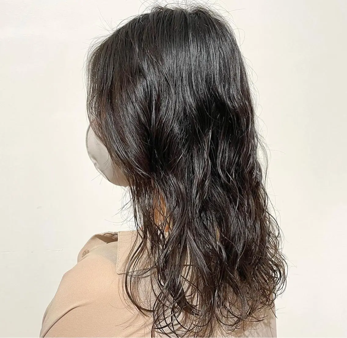 セミロング パーマ ヘアアレンジ セミロングパーマ bloom yumaのヘアスタイル