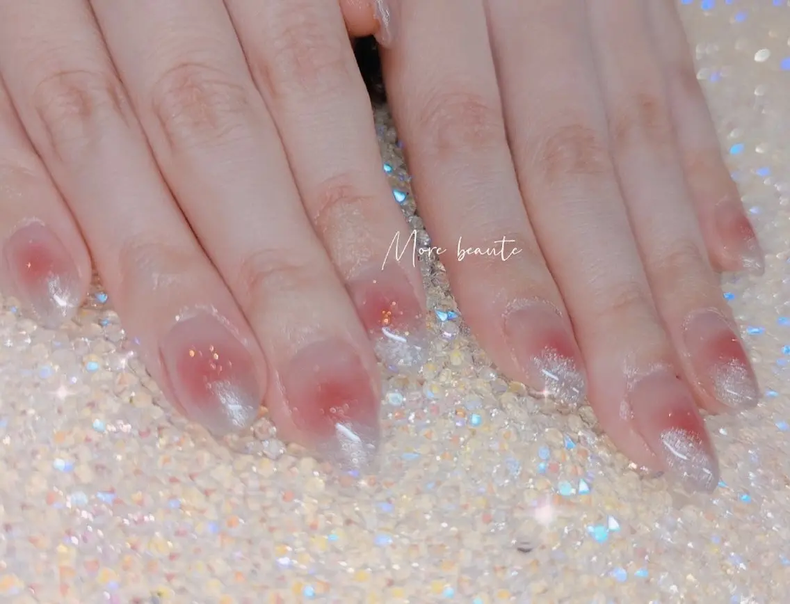ネイル 長さ出し ジェルネイル ハート 韓国ネイル マグネットネイル ハンドネイル I LOVE ME NAIL.。.:*♡のネイルデザイン