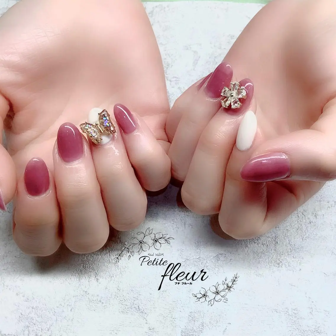 ネイル ハンドネイル ❁⃘*。Petite fleur❁⃘*りさのネイルデザイン