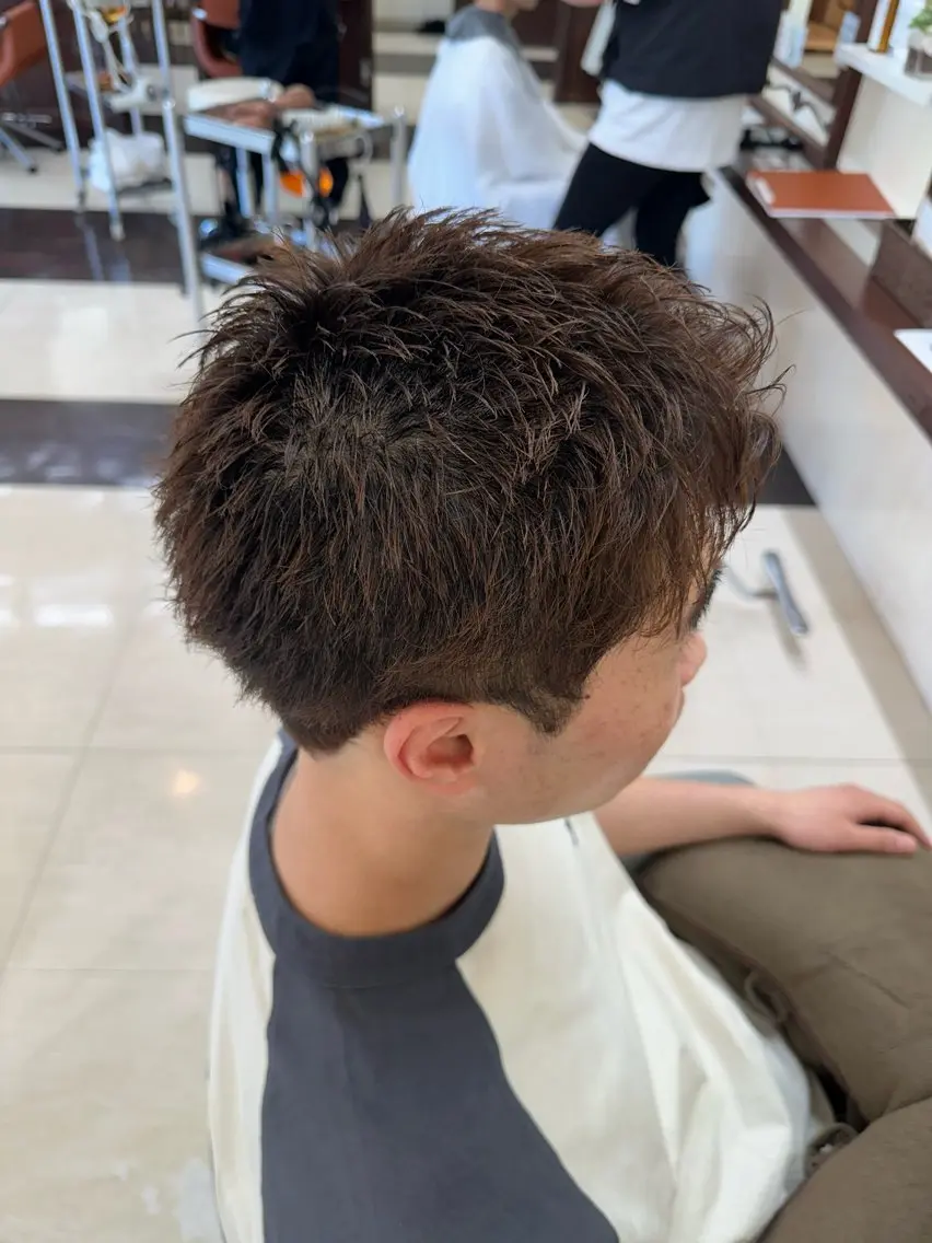 ショート カラー パーマ メンズ スパイキーショート ショートヘア 成田No.1 メンズヘア/清和武虎のヘアスタイル