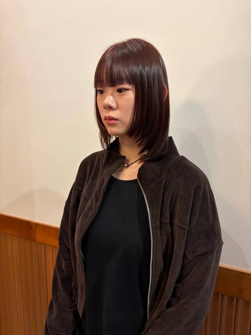 ミディアム カット ヘアカラー トリートメント SASAnagano 岩下サードゥのヘアスタイル
