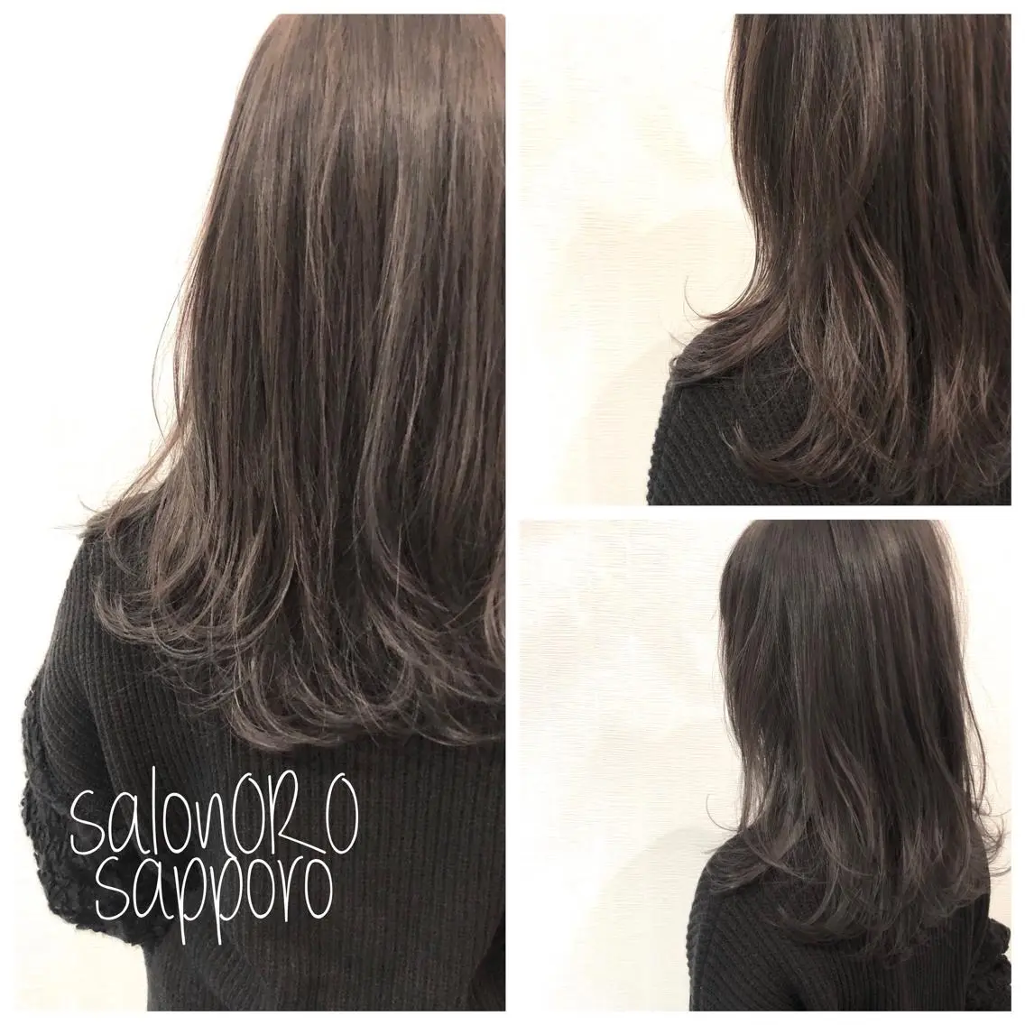 ロング カラー カット ヘアカラー トリートメント 平川 友希子のヘアスタイル