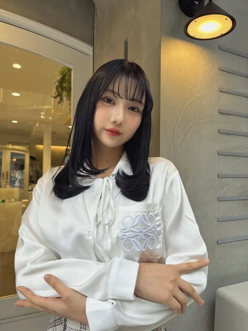 ミディアム カラー 黒髪 ブリーチ 透明感カラー ブリーチなしカラー 卒業式のヘアスタイル カット ヘアカラー トリートメント 💎透明感カラー特化 💎TAISEIのヘアスタイル