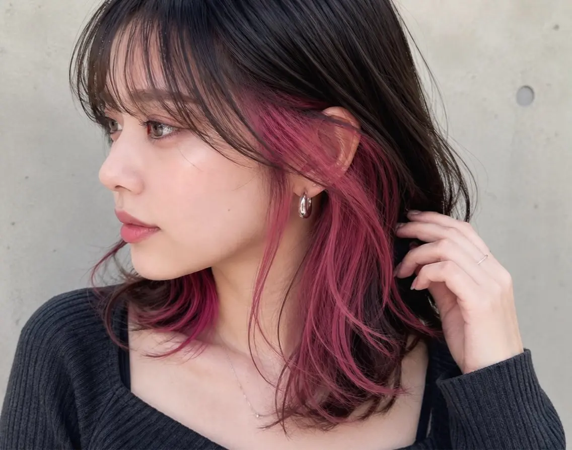 ミディアム カット ヘアカラー 田中 巧のヘアスタイル