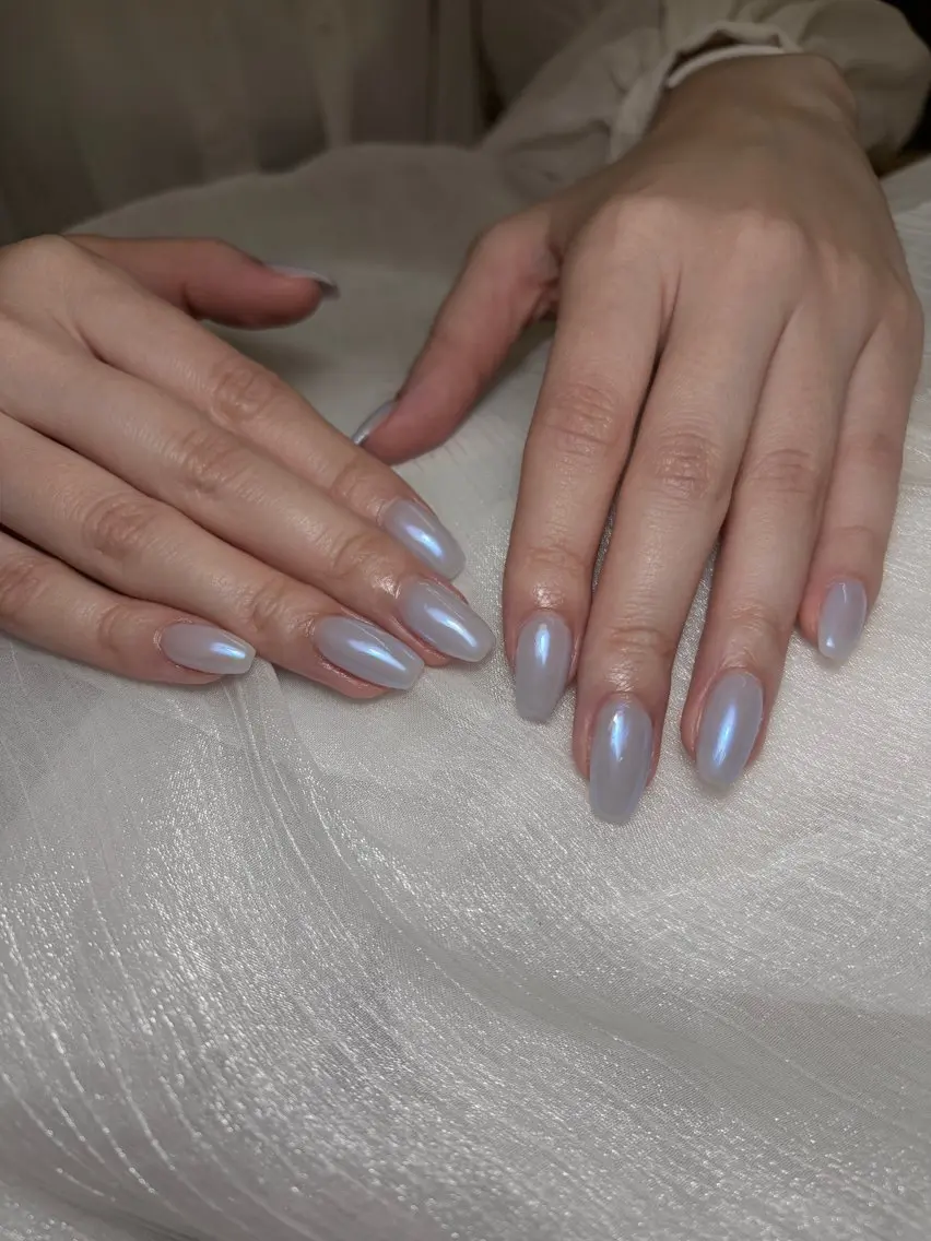ネイル ハンドネイル ユリ🎀長さだし/ パラジェル/持ち込みのネイルデザイン
