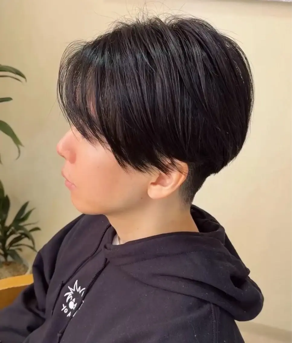メンズ 顔周りカット 髪質改善/艶カラーのヘアスタイル