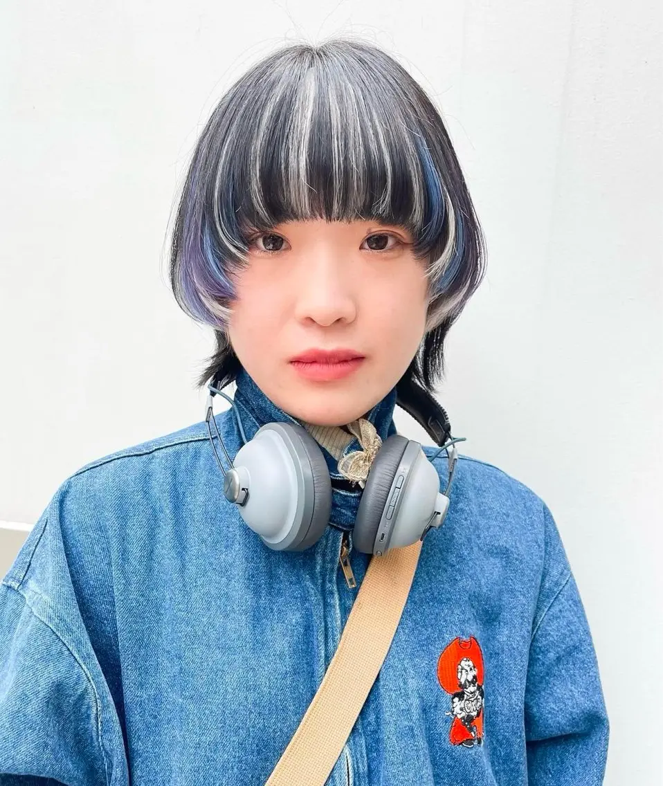 ショート カラー シールエクステ ハイトーンカラー エクステ 似合わせヘア 💐たかさきかなこのヘアスタイル