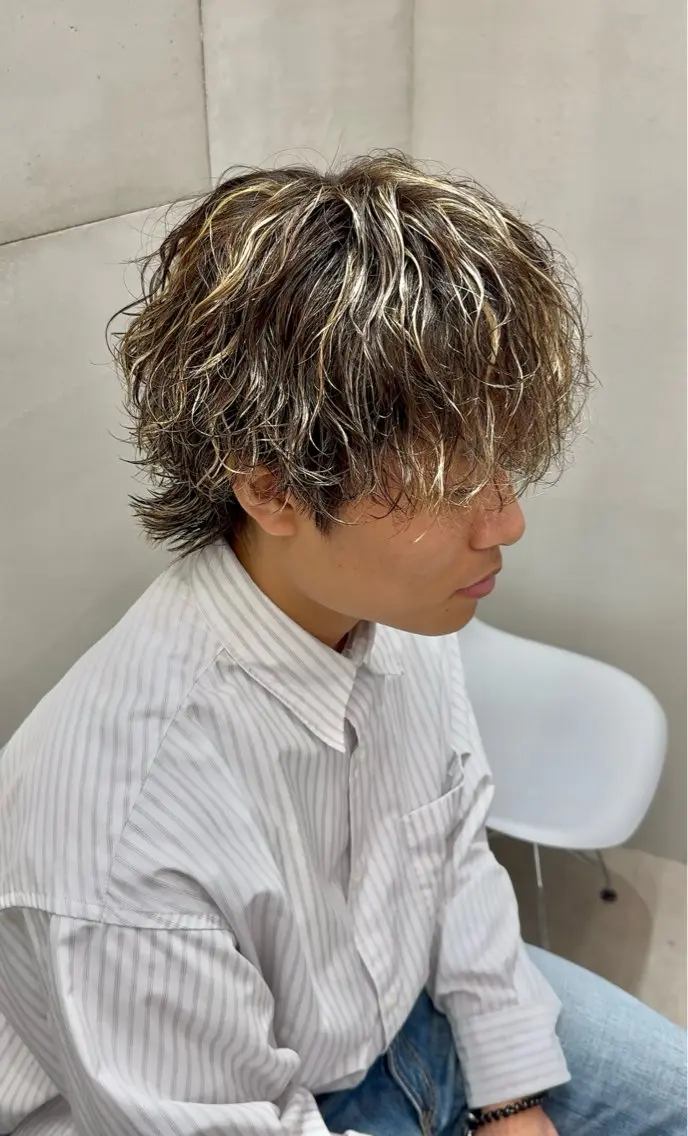 ミディアム カラー メンズ 【メンズ特化美容師】 🐍NAO🐍のヘアスタイル
