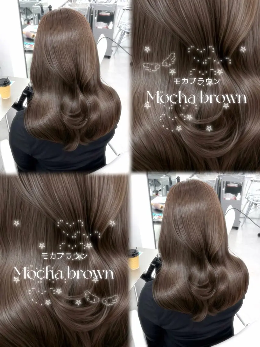 ロング カラー ブリーチ ブラウンカラー 透明感カラー モカブラウン ブリーチなしカラー ヘアカラー トリートメント 池袋透明感カラー💞 りりぃ🎀のヘアスタイル