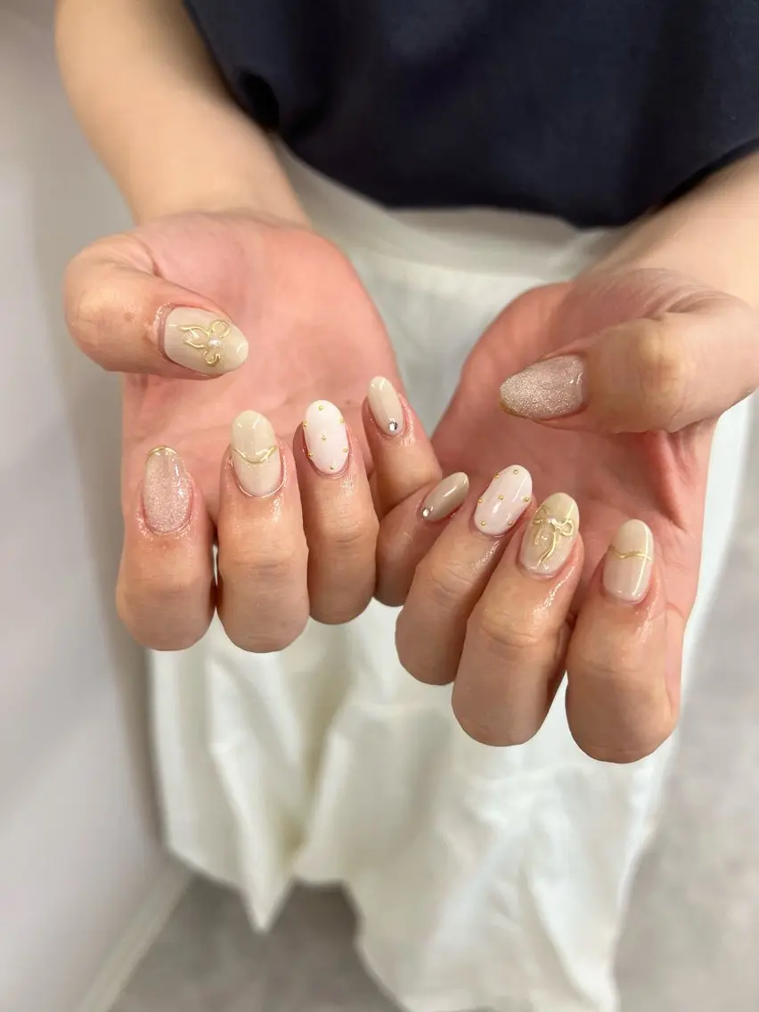ネイル ジェルネイル マグネットネイル ニュアンスネイル パラジェル ピンク ハンドネイル ハンドケア Bana_ Nailのネイルデザイン