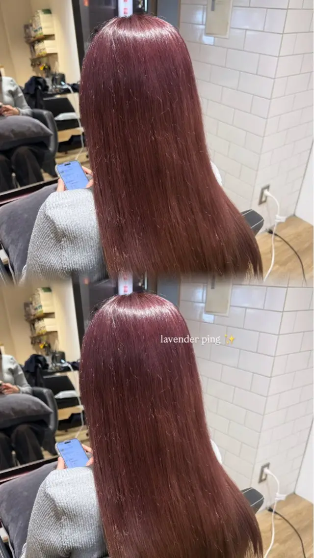 カラー ラベンダーカラー ラベンダーピンク ピンクカラー KaRin 🌺のヘアスタイル