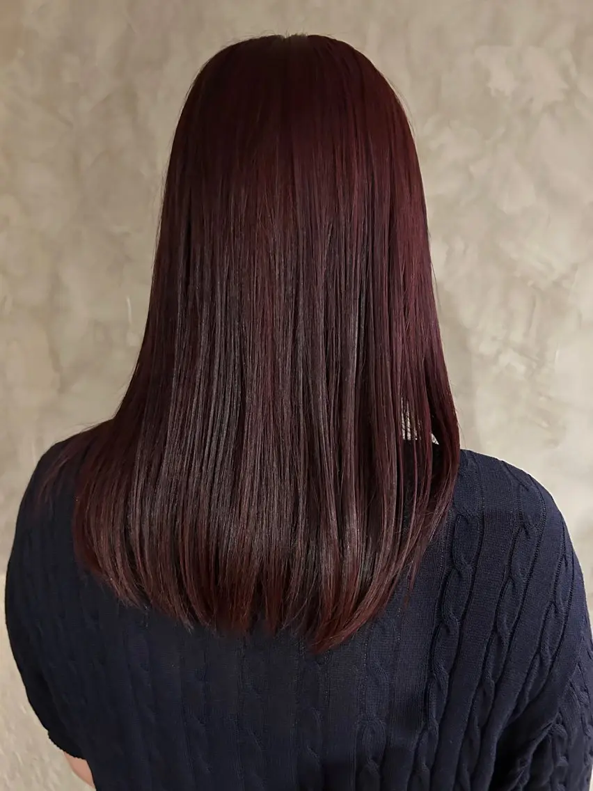 セミロング カラー ブリーチ バイオレットカラー カット ヘアカラー トリートメント ayane⭐️ボブ・ ショート・パーマのヘアスタイル