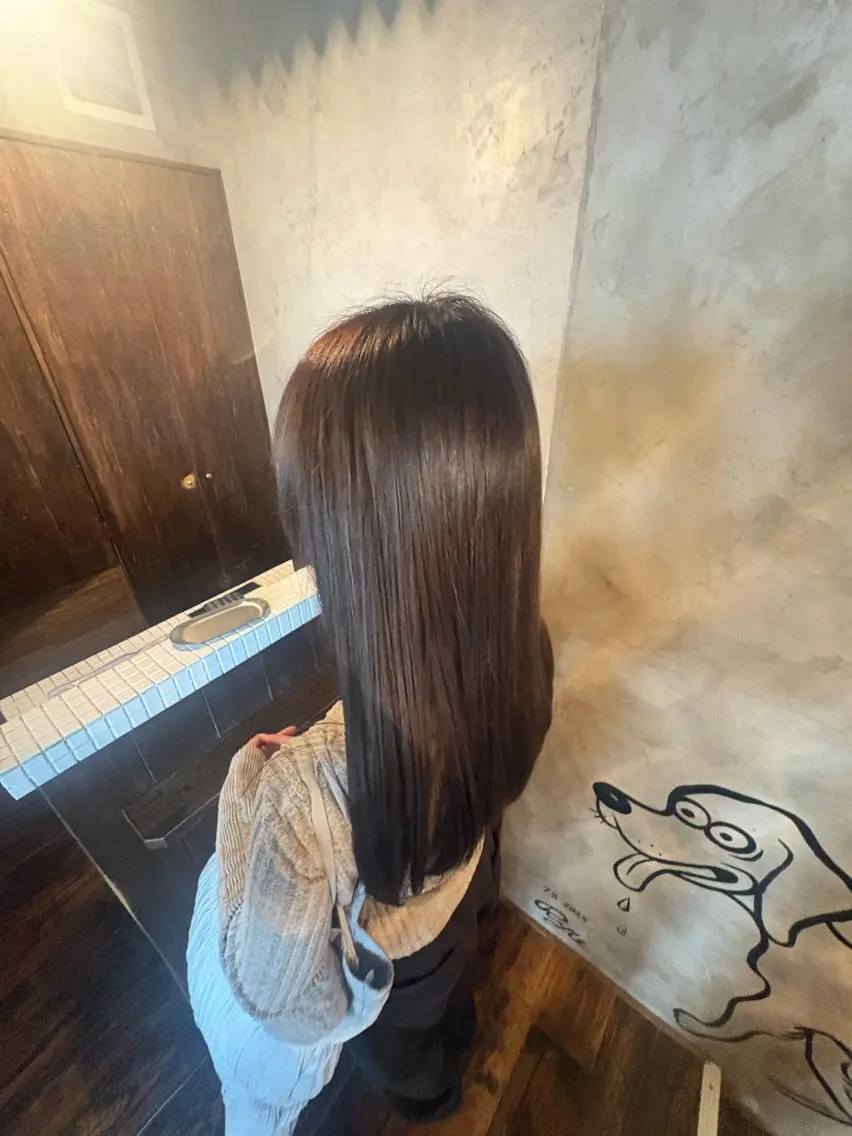 ロング カラー ショコラグレージュ 透明感カラー グレージュ ヘアカラー MAIKA/ 茅ヶ崎のヘアスタイル