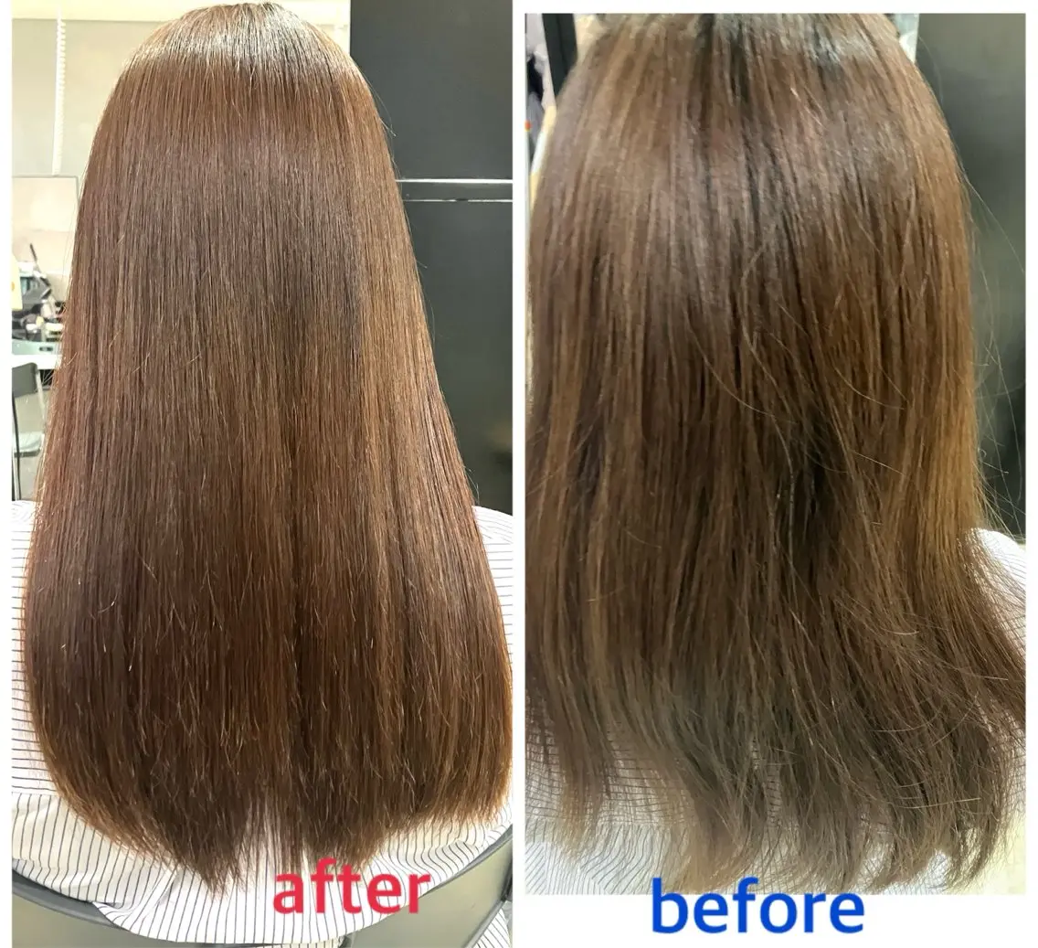 ロング 髪質改善 縮毛矯正 トリートメント ウルフ・ハイレイヤー 🌟ナカノ・ユウヤのヘアスタイル