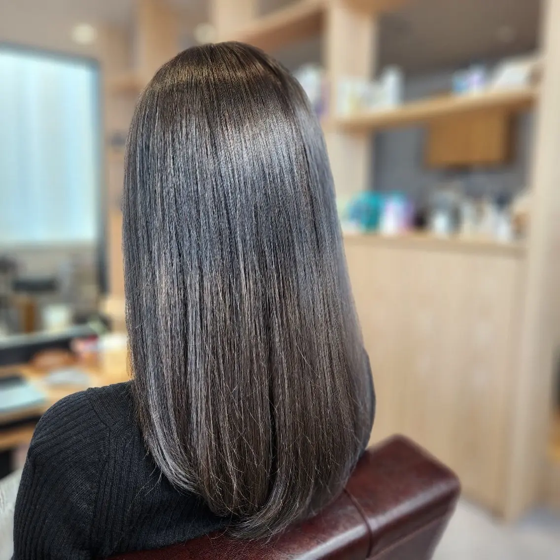 セミロング カラー グレージュ オリーブグレージュ オリーブグレー シールエクステ🎀 ホシノ🕒ユウカのヘアスタイル