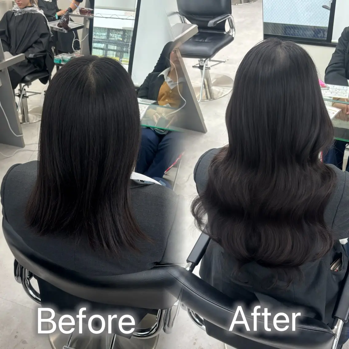 ロング カラー ヘアアレンジ メンズ 羽エク指名No1✨️ シールエク🌙しぇるのヘアスタイル