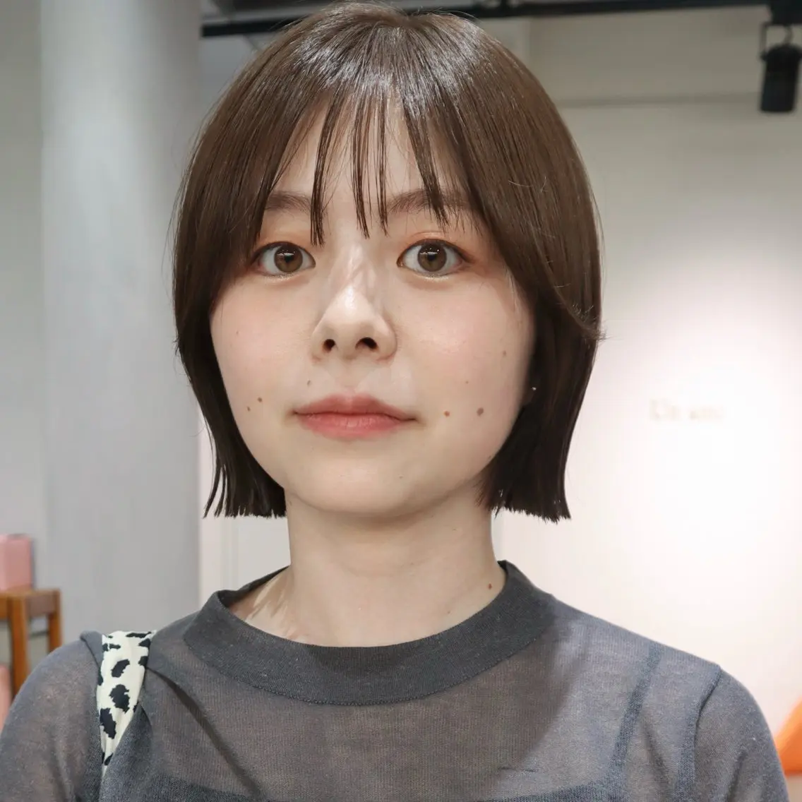 ミディアム カラー カット ヘアカラー saki🌱似合わせ ボブ/透明感カラーのヘアスタイル