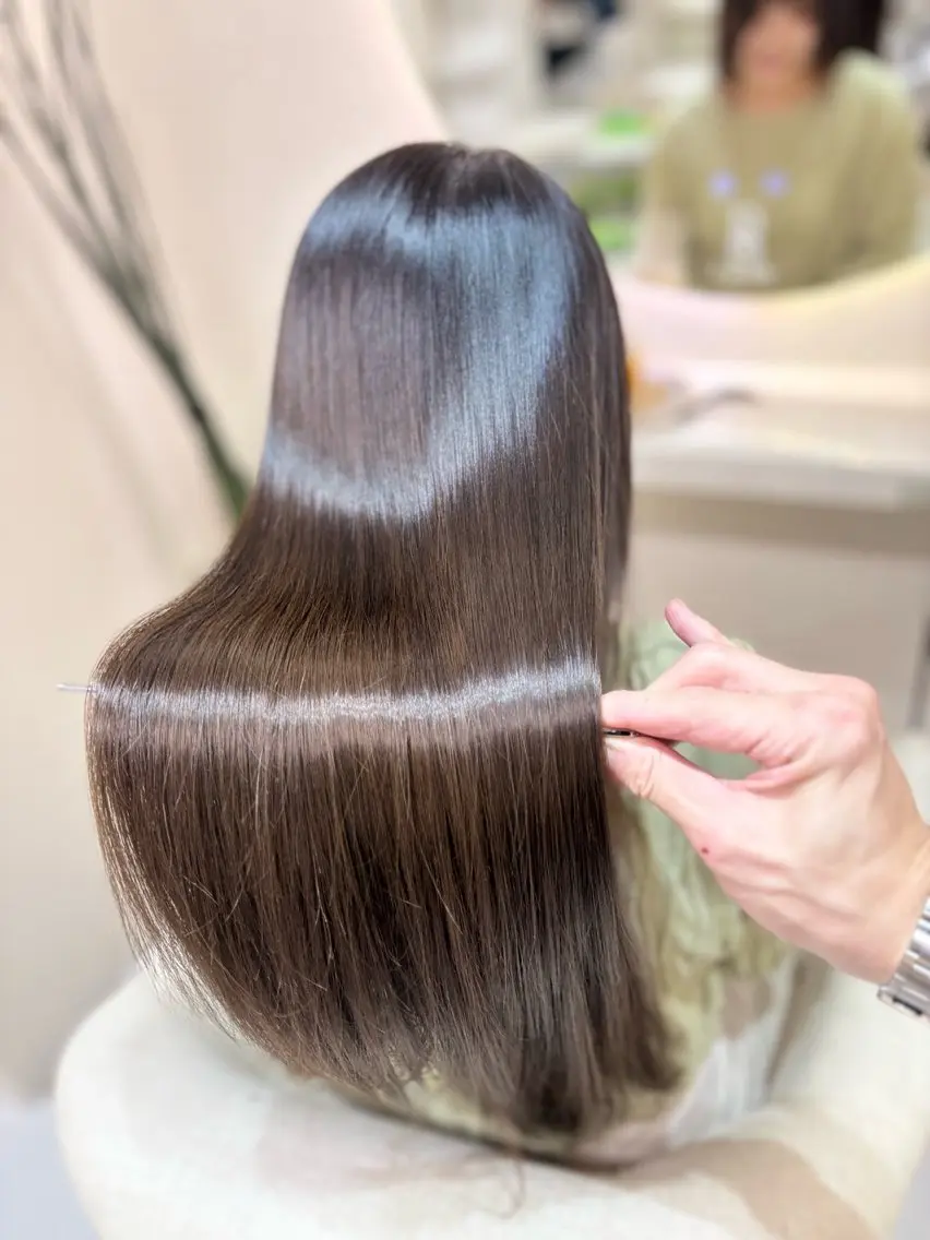 ロング パーマ 髪質改善 トリートメント ストレートパーマ カット トリートメント 髪質改善特化 KAZUTOのヘアスタイル