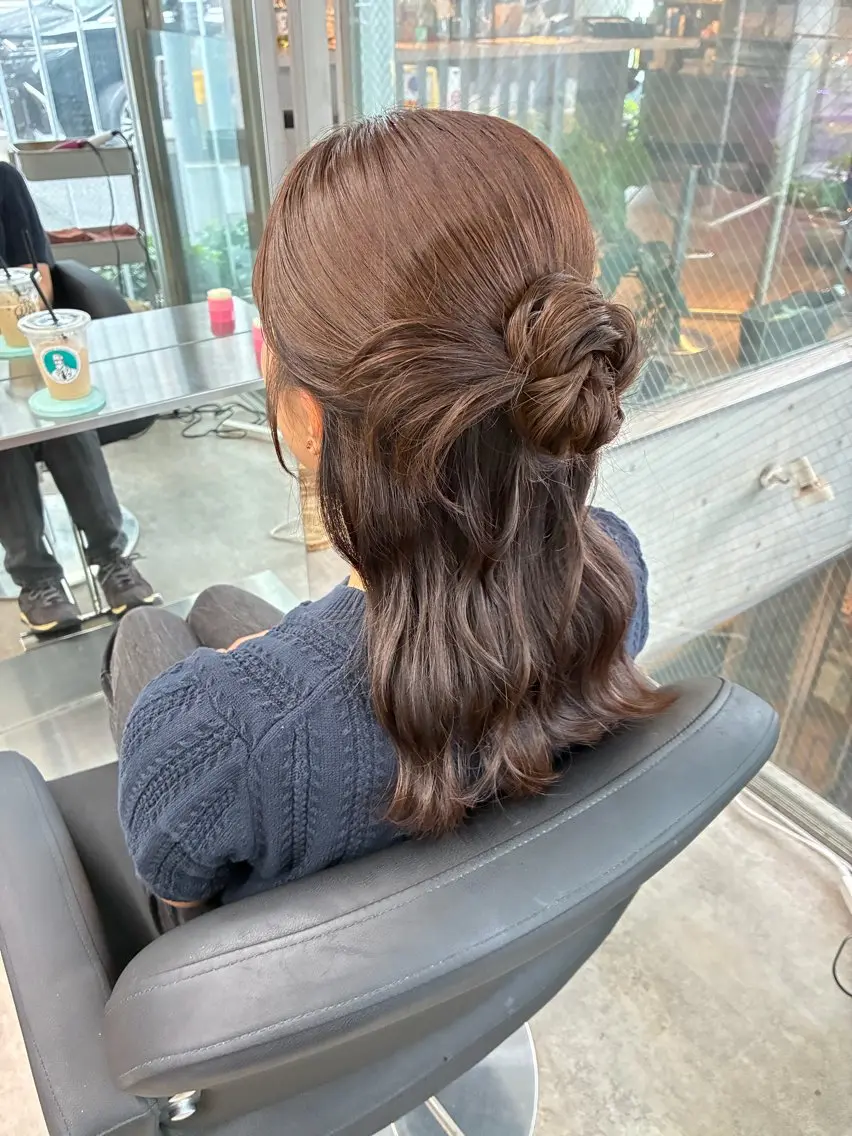 ヘアアレンジ ヘアセット 速水 ゆきののヘアスタイル