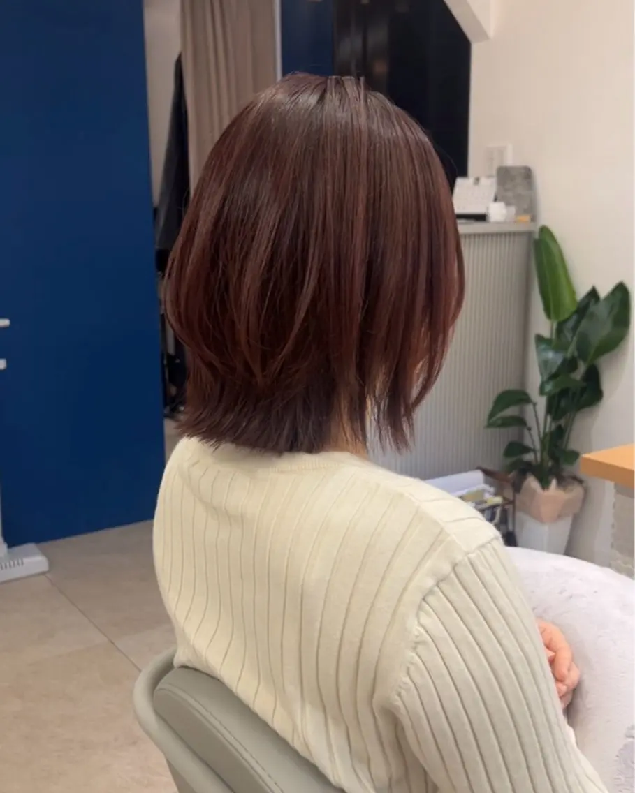 ミディアム カット ヘアカラー トリートメント 美髪✨艶髪✨髪質改善 カラー特化🌙鈴屋和のヘアスタイル