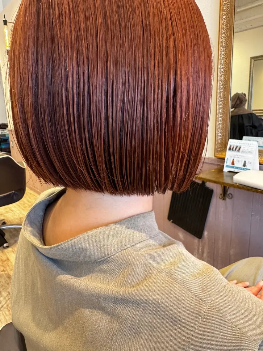 ミディアム カラー カット ヘアカラー トリートメント マンツーマン施術/ ダブルカラー/アリサのヘアスタイル