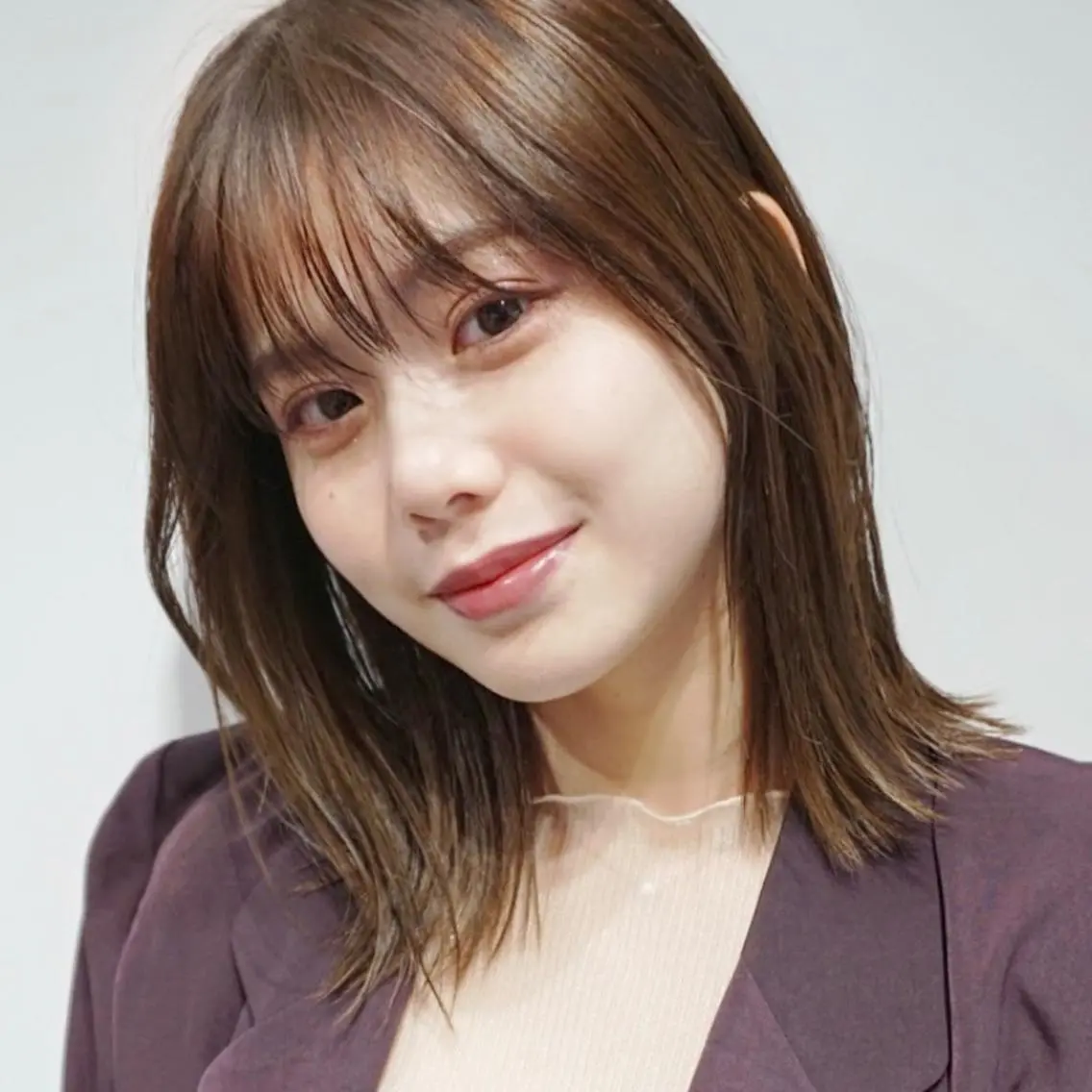 ミディアム カラー ブラウンカラー カット ヘアカラー トリートメント カトウ ユウカのヘアスタイル