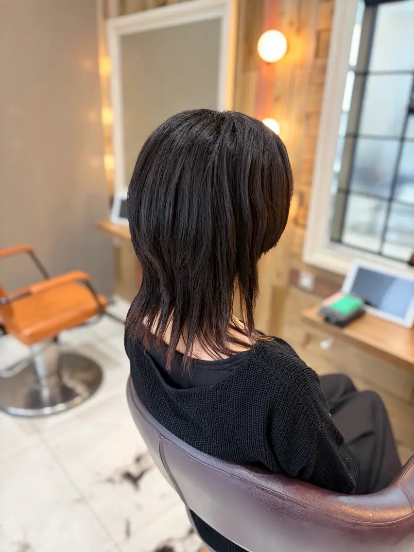 ミディアム カット メンズパーマ/ウルフ /似合わせカット滉一のヘアスタイル