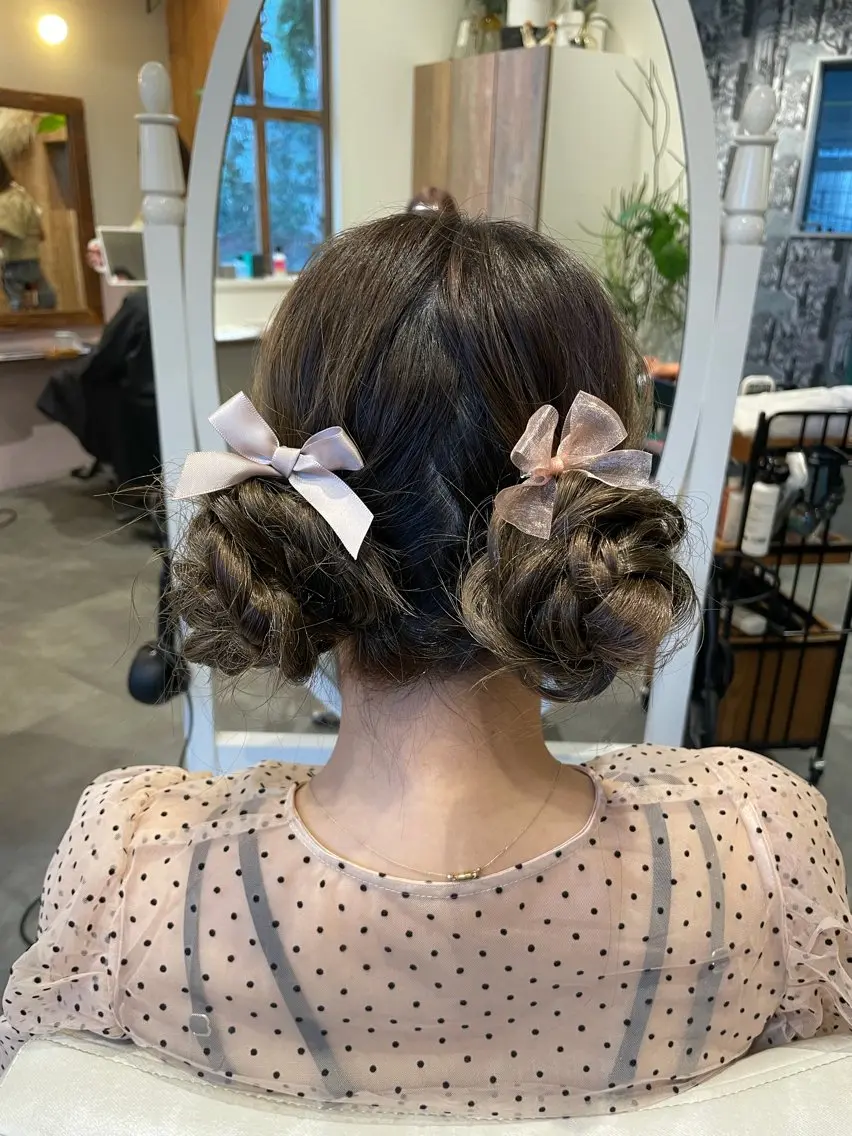 ヘアアレンジ お団子ヘア 中尾 真菜のヘアスタイル