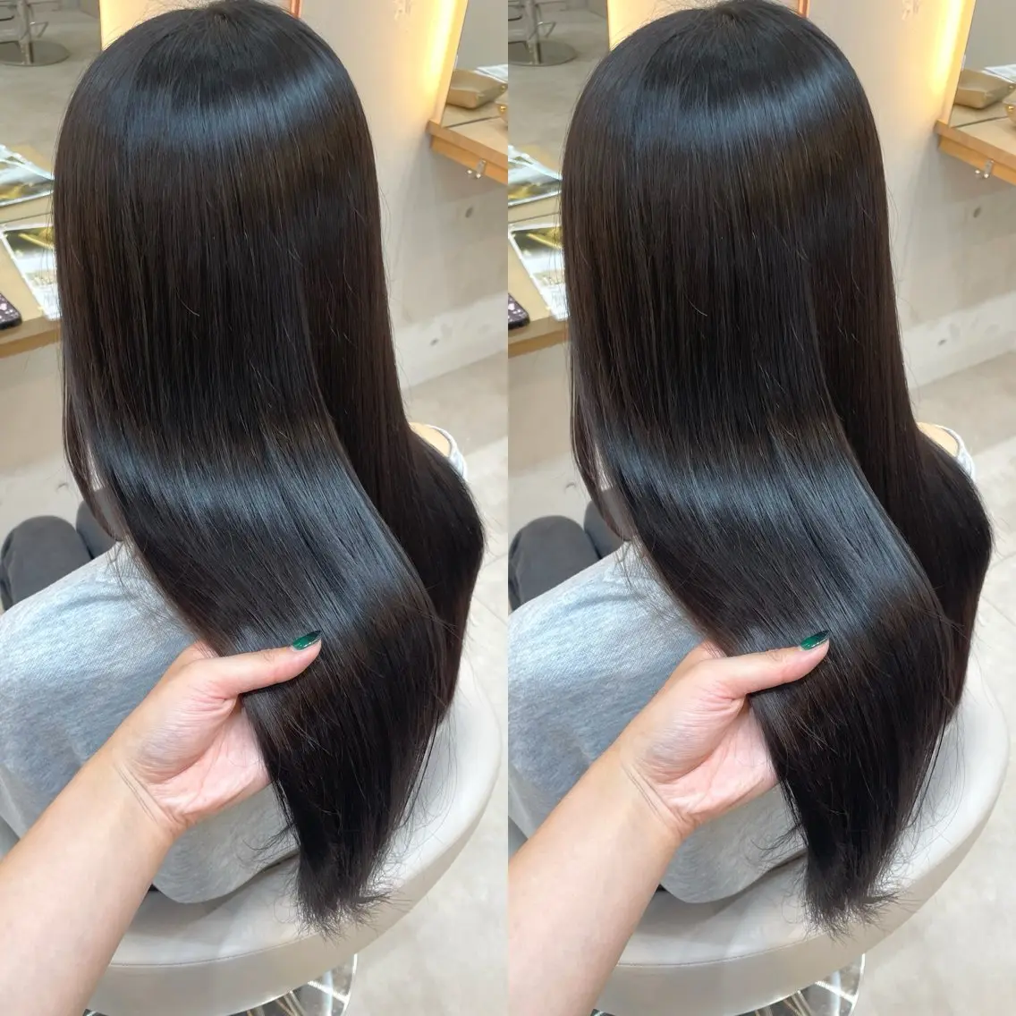 ロング カラー ブラウンカラー カット ヘアカラー トリートメント ヘアセット ブリーチ無しダブル カラー🦕まどかのヘアスタイル