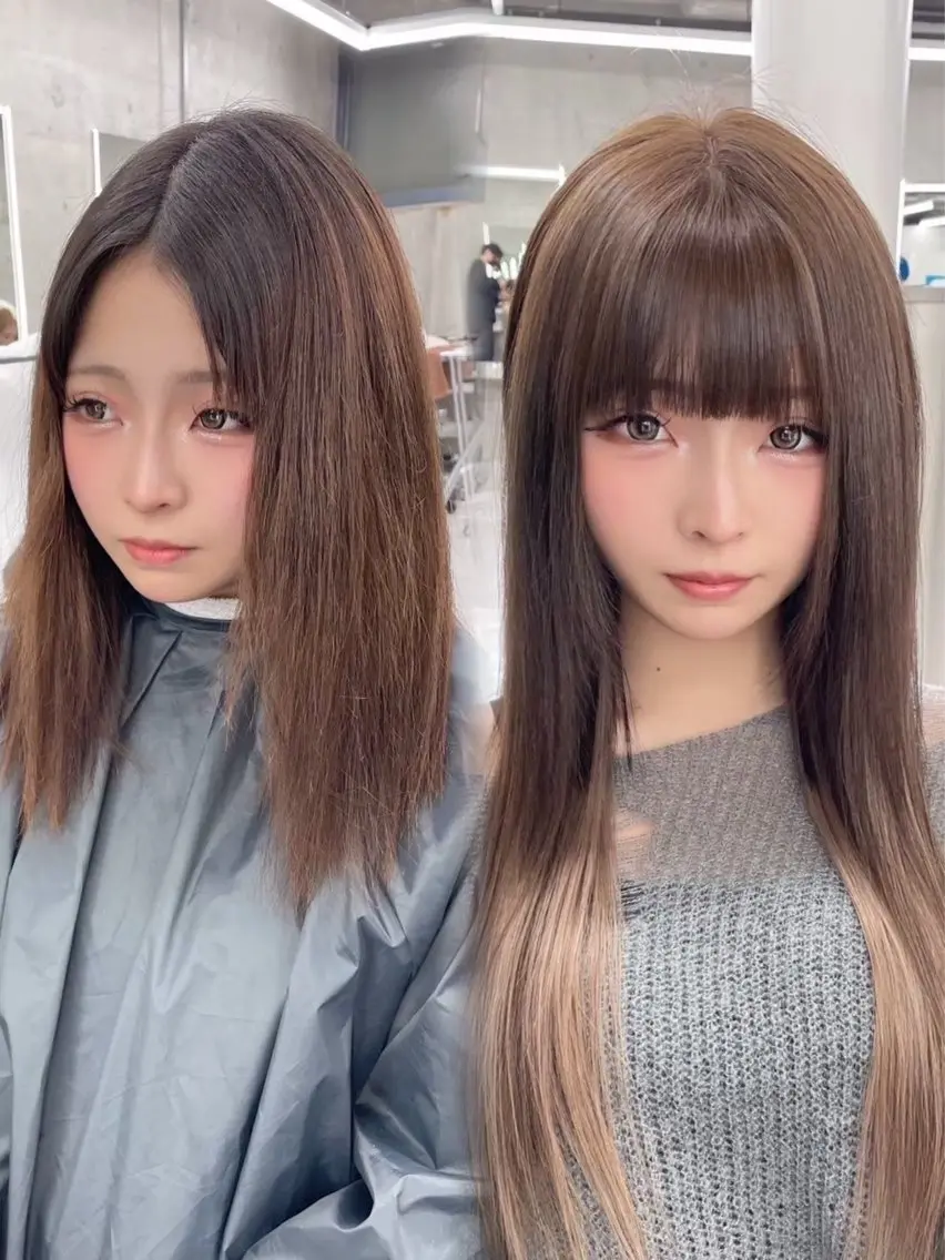 セミロング モリシタ チョウのヘアスタイル