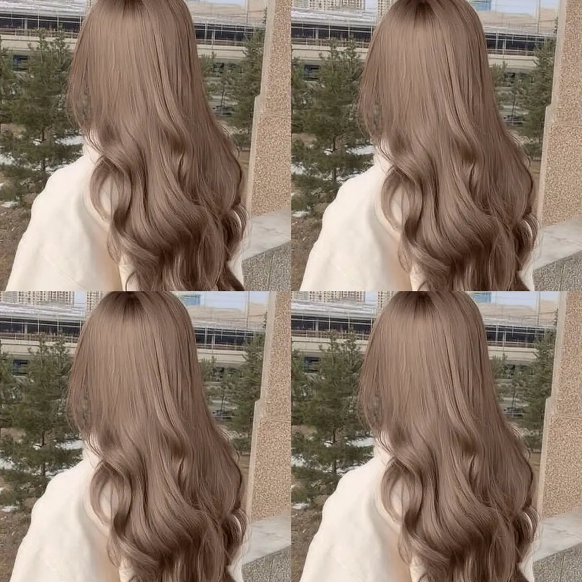 セミロング ヘアカラー トリートメント ヘッドスパ 透明感♡グレージュ ♡ミルクティー♡のヘアスタイル