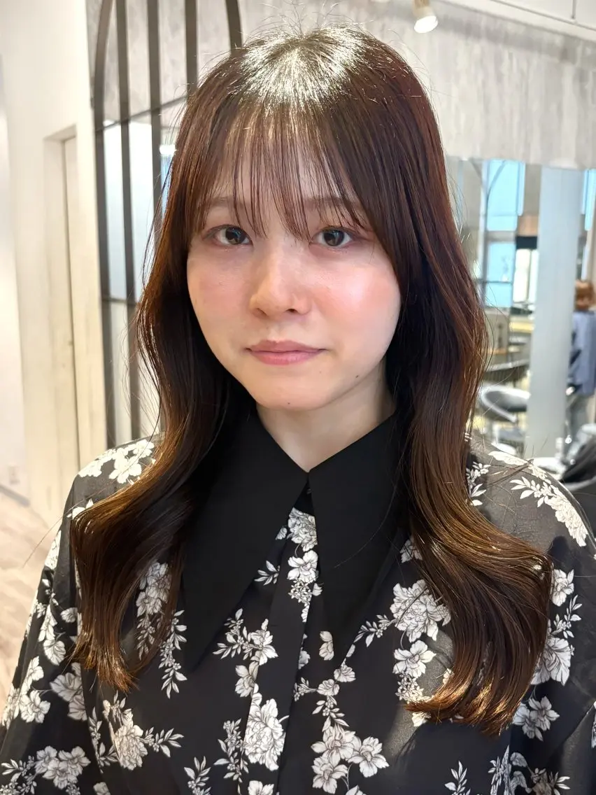 ロング カット トリートメント 西田  美侑/ 前髪・顔周りカットのヘアスタイル