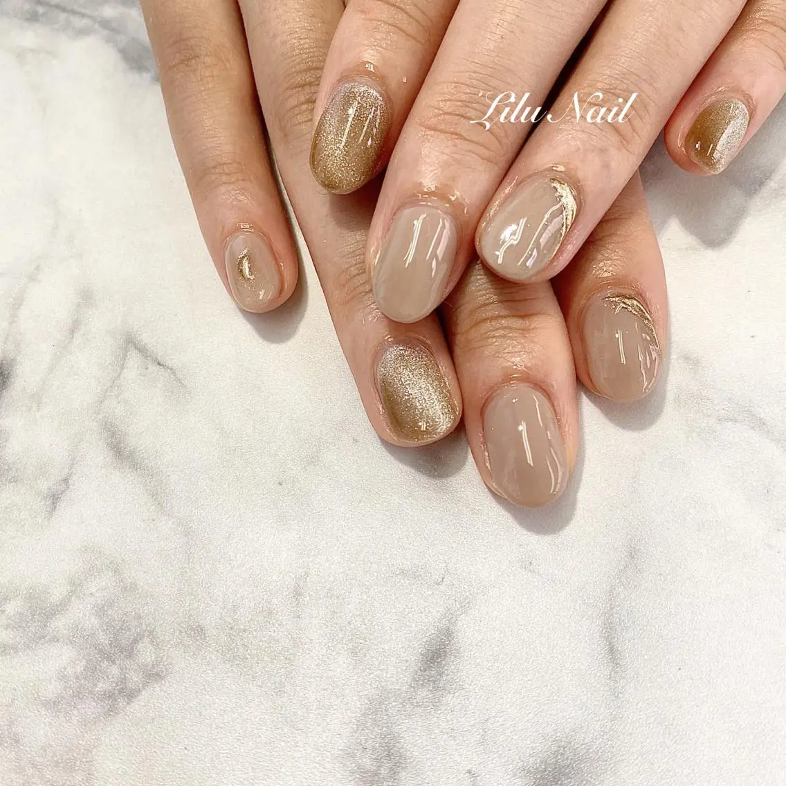 ネイル ニュアンスネイル モチの良さ◉ フィルインネイル♡のネイルデザイン