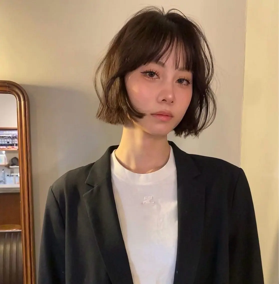 セミロング morita yunaのヘアスタイル