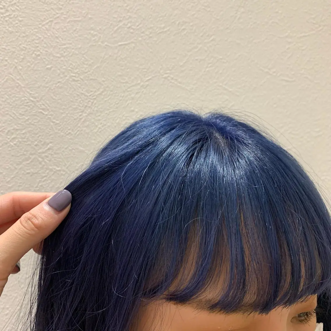 ロング カラー ブリーチ ブルーカラー ネイビーカラー カット ヘアカラー トリートメント hubhair レイヤー/透明感のヘアスタイル