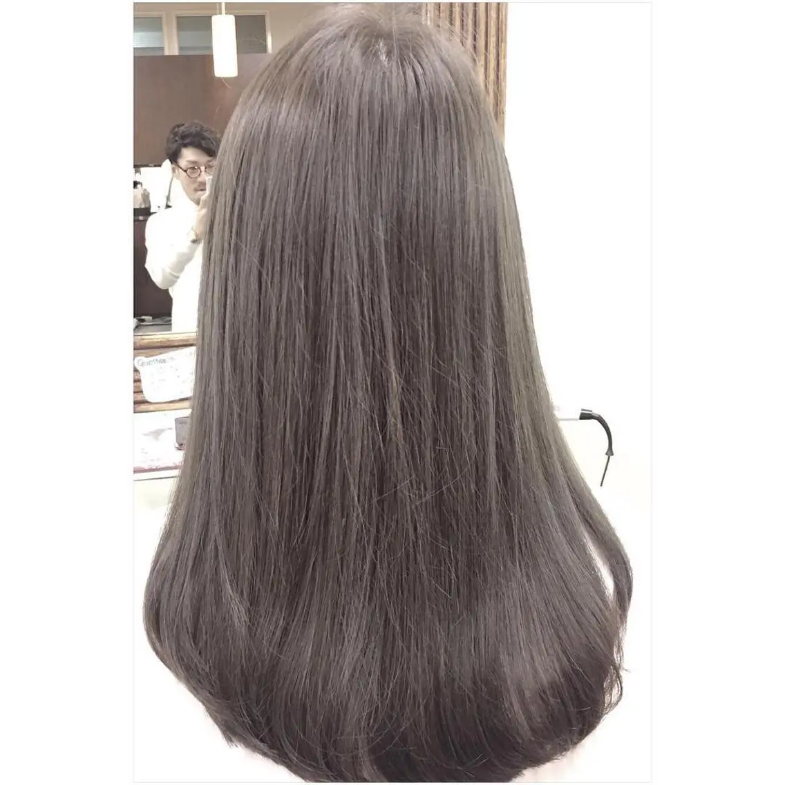 ロング カラー アッシュ グレージュ オレンジ 外国人風カラー パーソナルカラー診断 できます 木曽 主博のヘアスタイル
