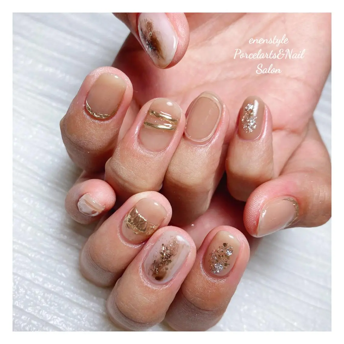 ミディアム ネイル 🐾enen style 🐾のネイルデザイン