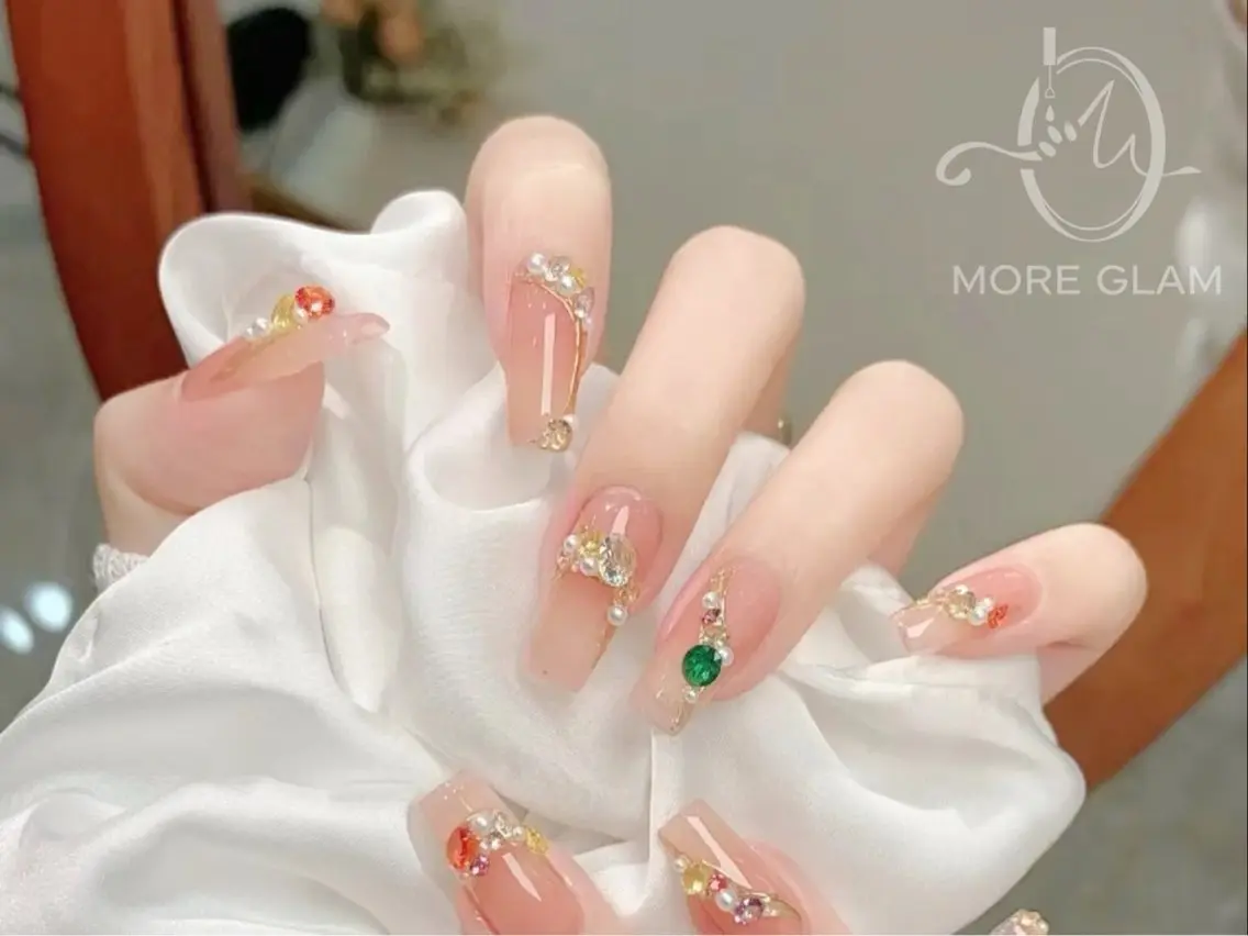 ネイル 長さ出し フットネイル フレンチネイル ジェルネイル 韓国ネイル MoreGlam ネイルのネイルデザイン