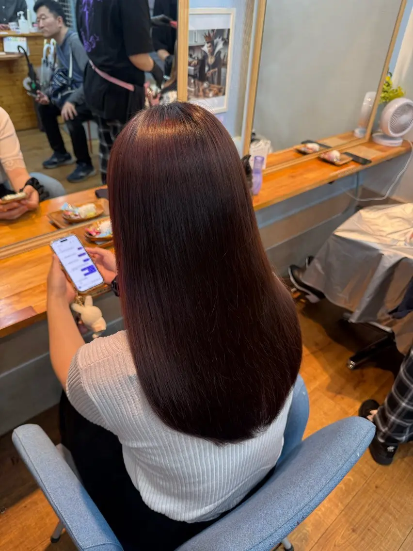 ロング カラー ヘアカラー 馬場 風歌のヘアスタイル