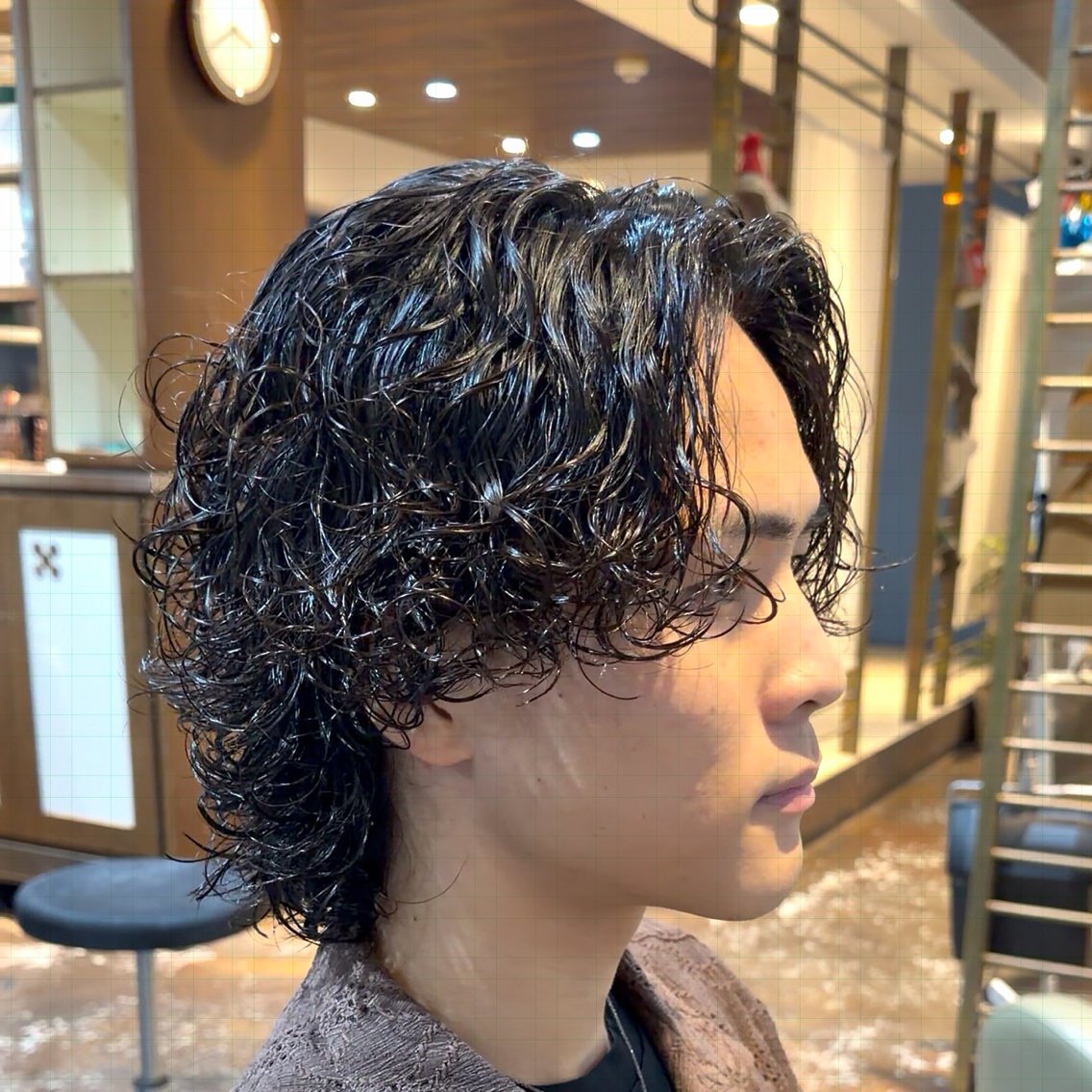 メンズ カット パーマ 原田 黎也のヘアスタイル