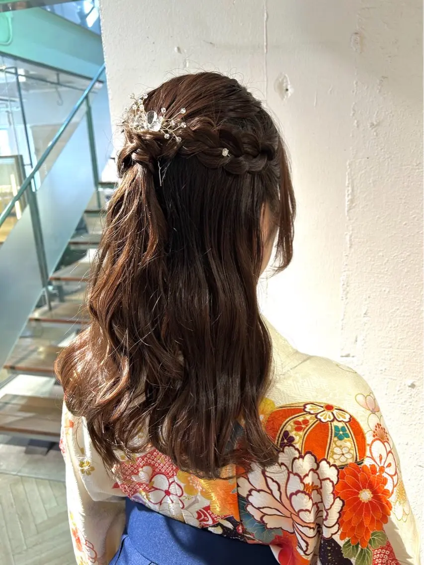 ヘアアレンジ 着付け 艶カラー/縮毛矯正/ アレンジ/akaneのヘアスタイル