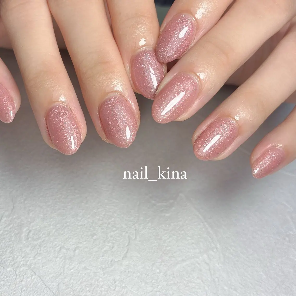 ネイル ジェルネイル マグネットネイル ワンカラーネイル パラジェル ハンドネイル nail_ kinaのネイルデザイン