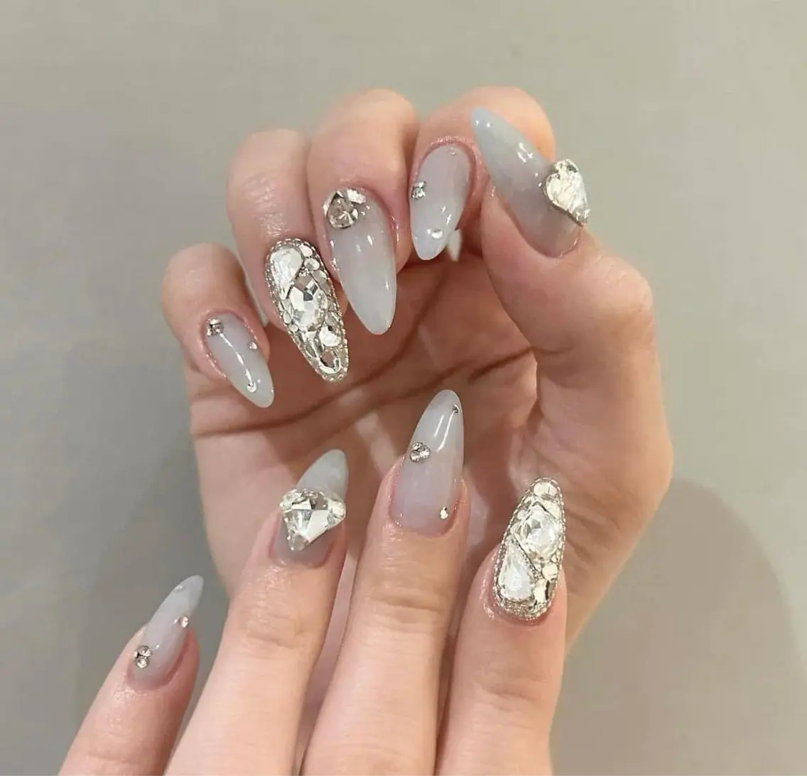 ネイル フレンチネイル ジェルネイル 韓国ネイル マグネットネイル マグネットフレンチ akina nailsのネイルデザイン