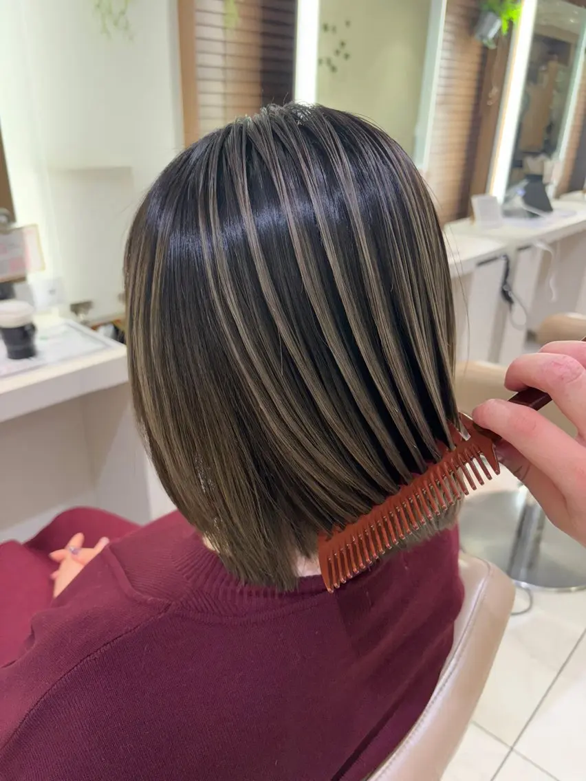 ショート カラー バレイヤージュ 髪質改善 レイヤーカット ヘアカラー トリートメント 大宮/バレイヤージュ 髪質改善/澤田隆誠のヘアスタイル