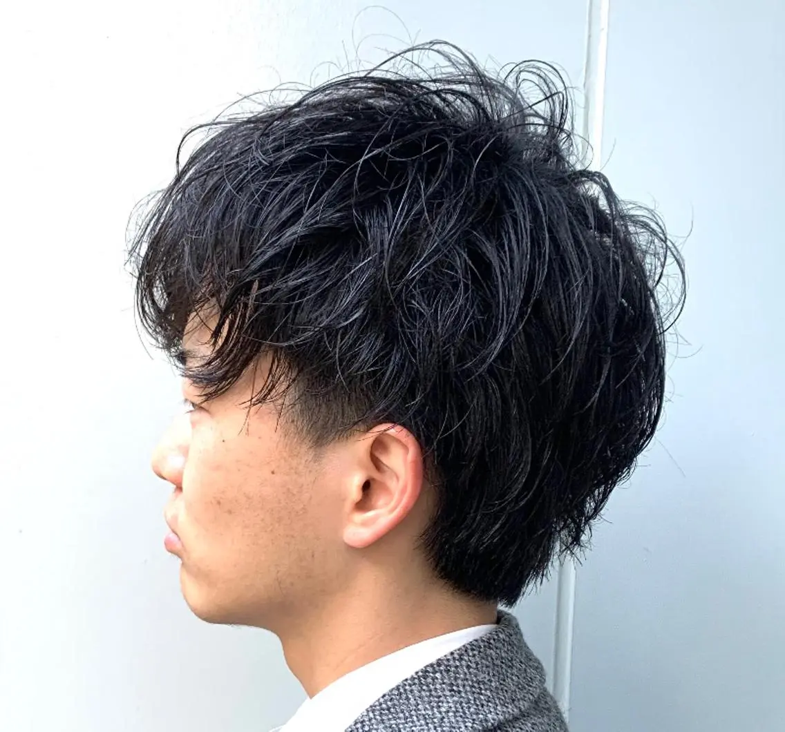 ミディアム パーマ メンズ カット パーマ 明治神宮前 NANAMIのヘアスタイル