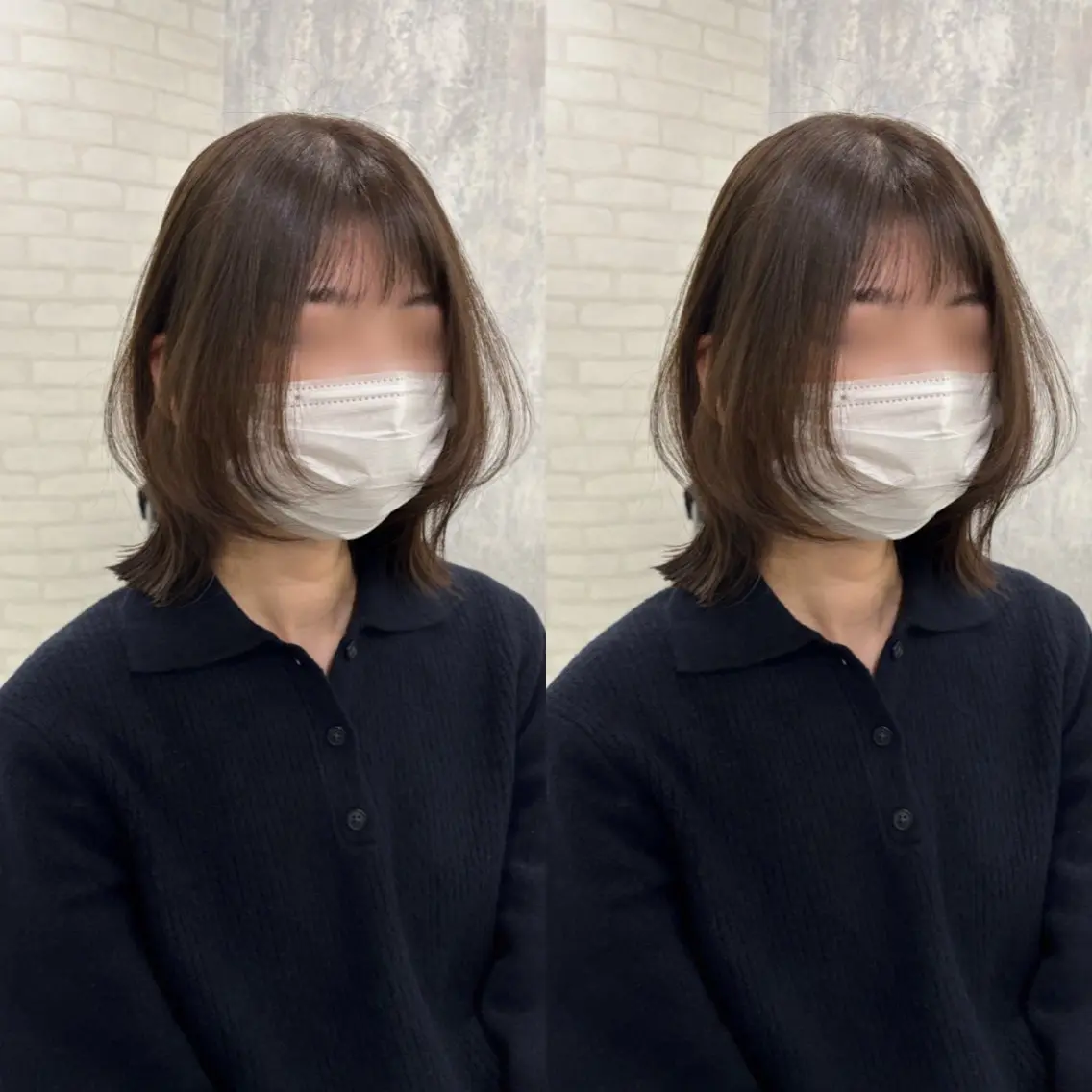 ミディアム カラー ヘアアレンジ カット ヘアカラー トリートメント kei🤎ベージュ /透明感カラー/博多のヘアスタイル