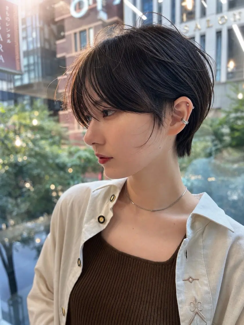 ショート カット ヘアカラー トリートメント 銀座ショートヘア特化 渡部 誠のヘアスタイル