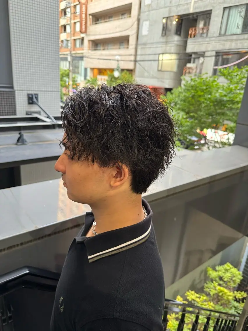 パーマ メンズ カット パーマ 河野 悠のヘアスタイル