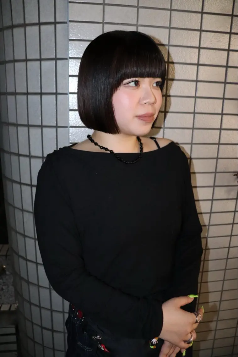 ショート 切りっぱなしボブ ボブ 宇都宮美容室:/ NAMIEのヘアスタイル