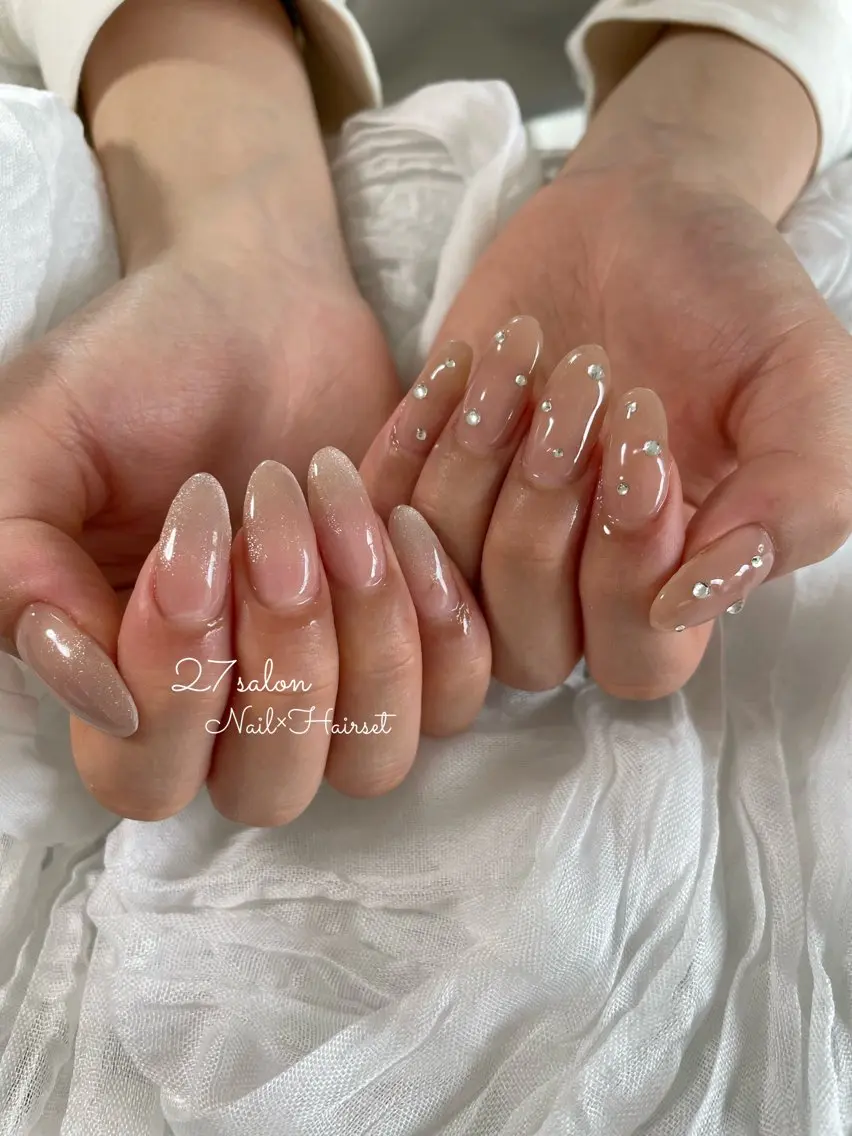 ネイル グラデーション マグネットネイル 27salon yuinaのネイルデザイン